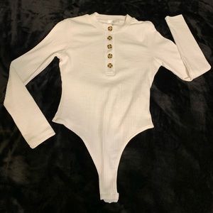 White bodysuit, LS